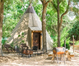 Sitting Bull Tipis 6 on Guadalupe River